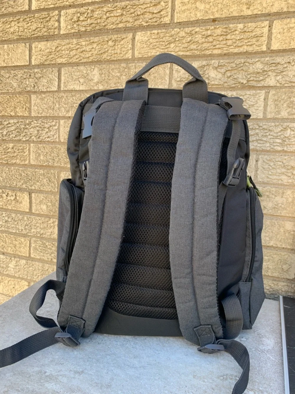 Eddie Bauer Crosstown Baby Diaper Bag Back Pack gray